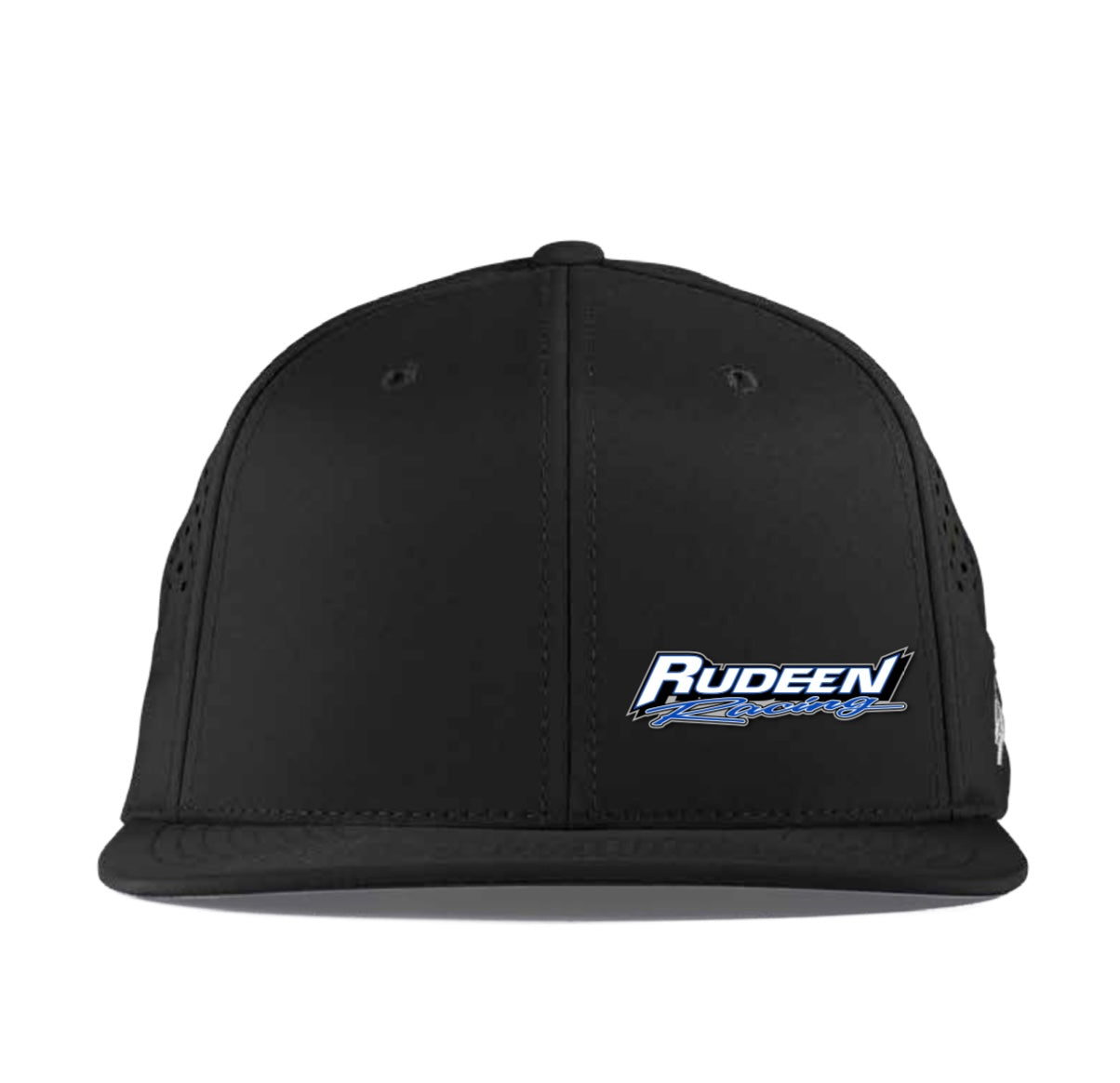 Crew Branded Bills Flat Performance Snapback - Black