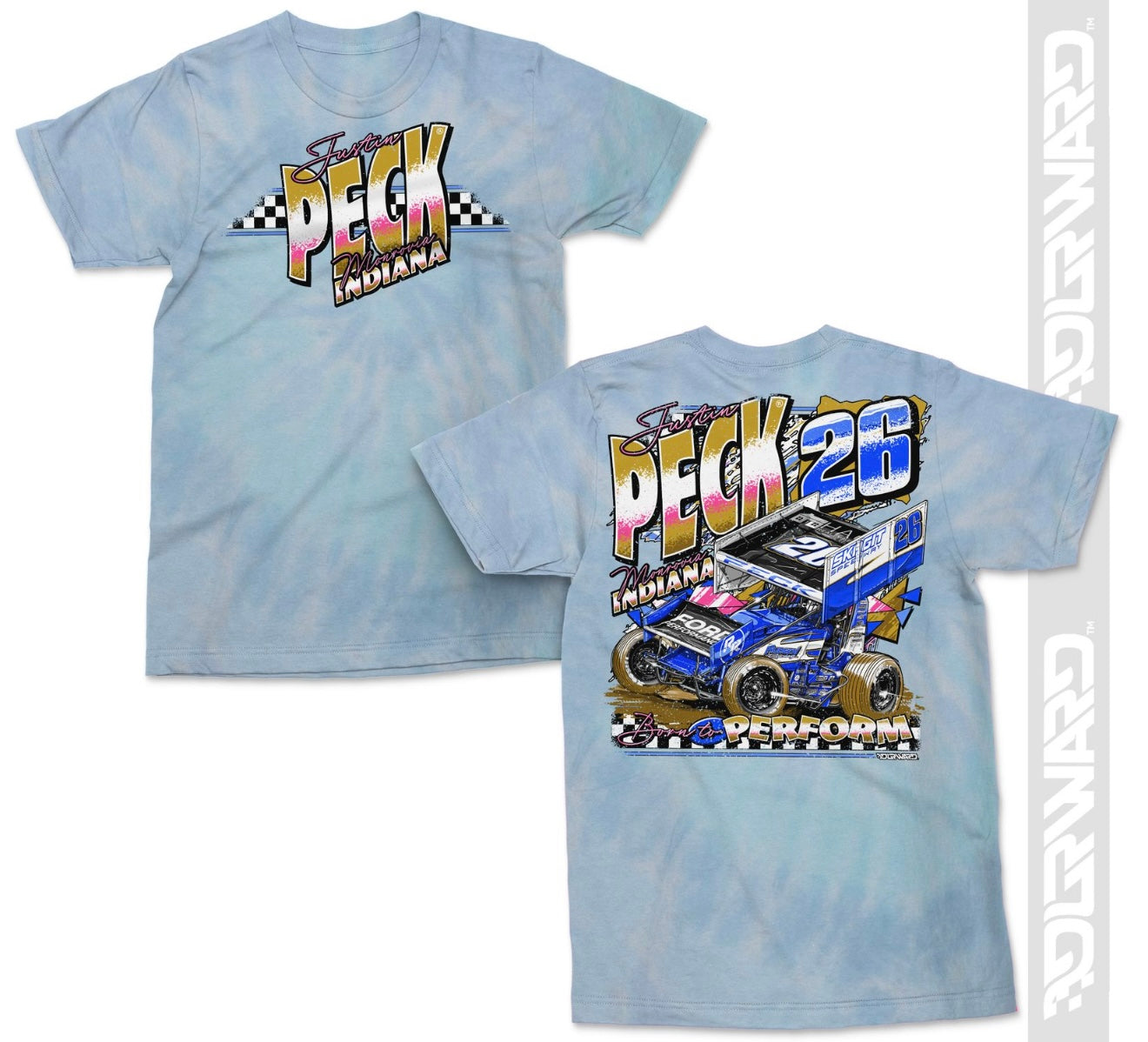 In Retro T-Shirt - Blue Tie-Dye