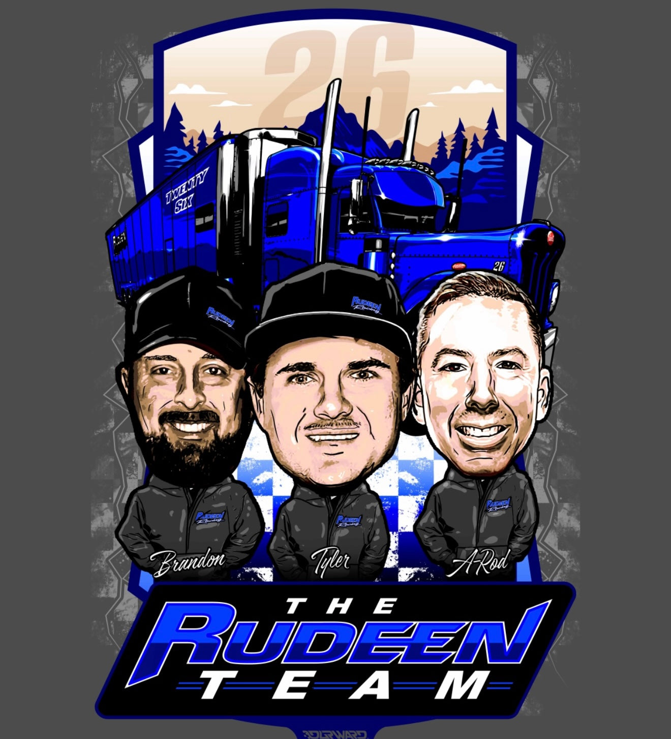 Rudeen Team T-Shirt - Black