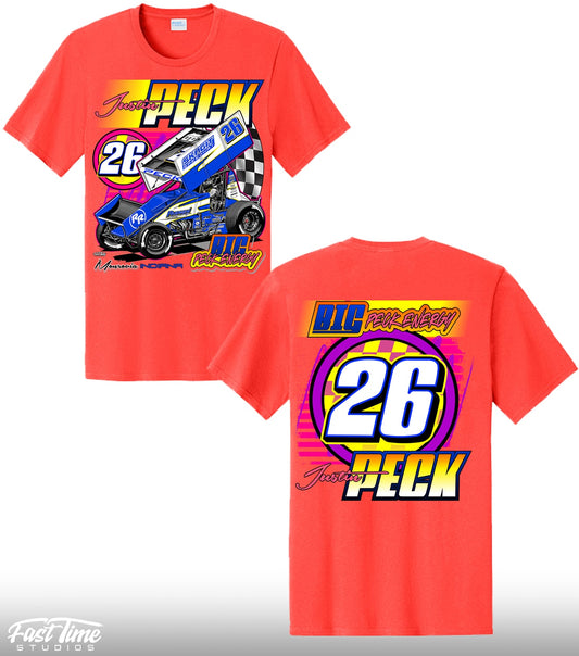 Nationals Retro T-Shirt - Neon Electric Orange