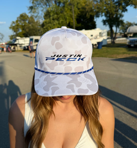 “Justin Peck” White Camo Snapback