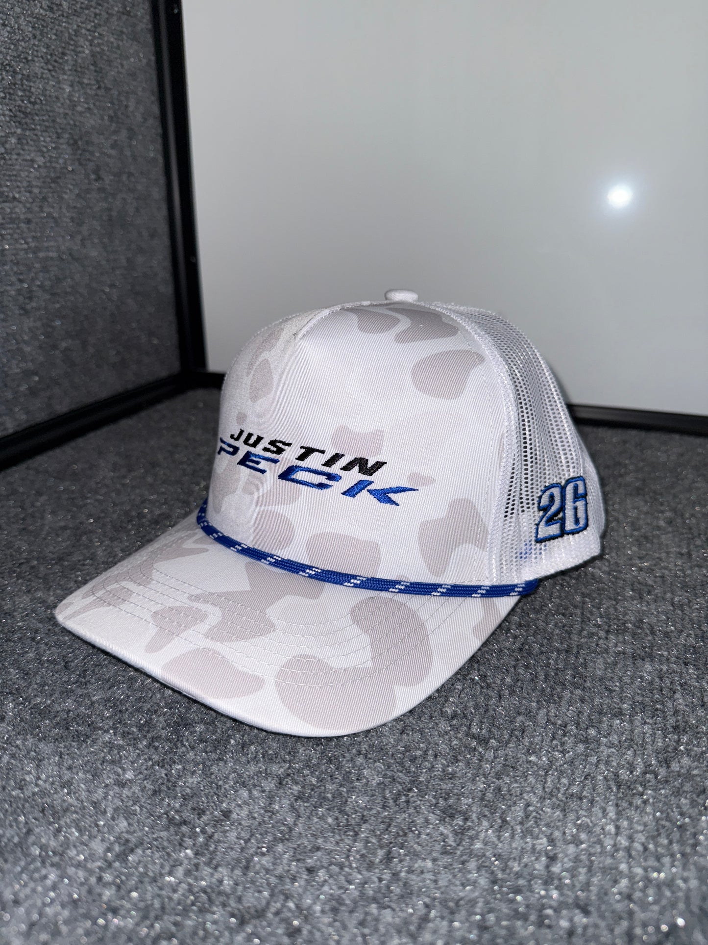 “Justin Peck” White Camo Snapback