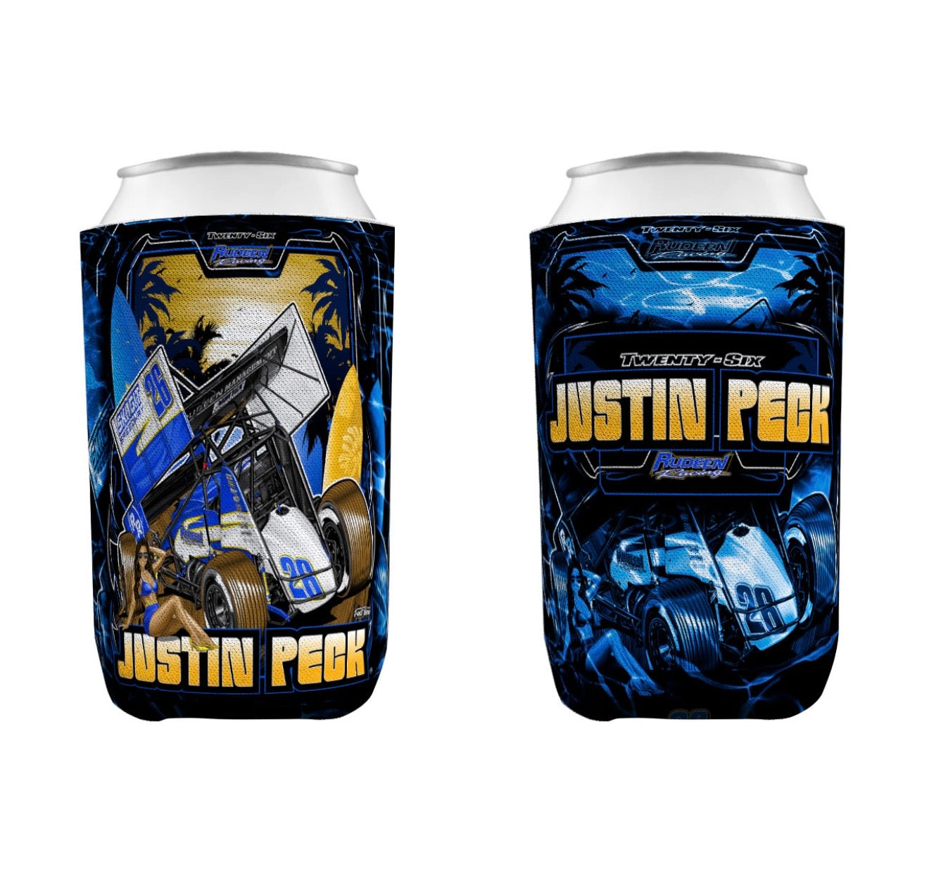 Pin Up Palms Regular Can Koozie