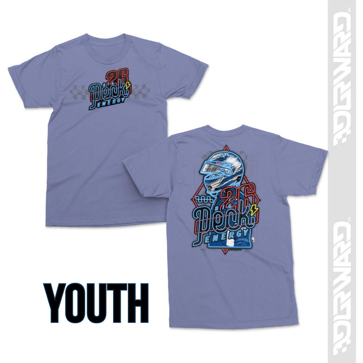 Big Peck Energy Youth T-Shirt - Violet