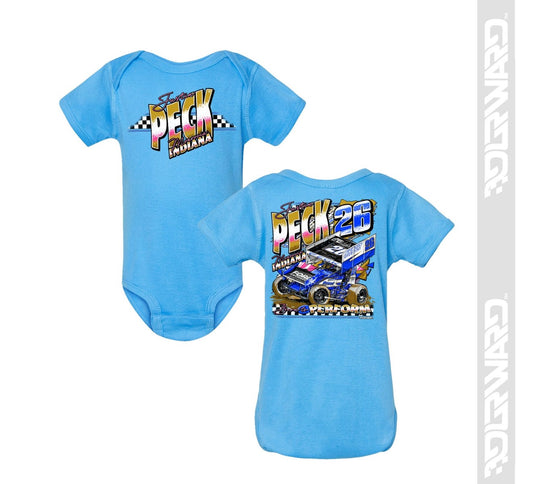 In Retro Baby Onesie - Blue