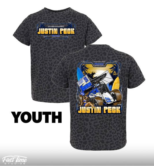 * Pre Order * Pin Up Palms Youth T-Shirt - Black Leopard