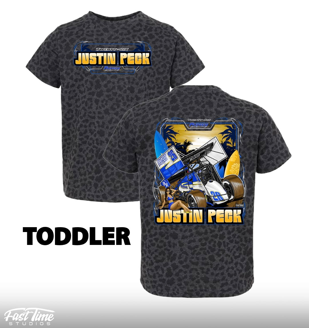 * Pre Order * Pin Up Palms Toddler T-Shirt - Black Leopard