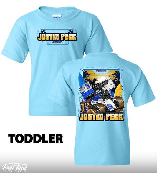 * Pre Order * Pin Up Palms Toddler T-Shirt - Carribean Blue