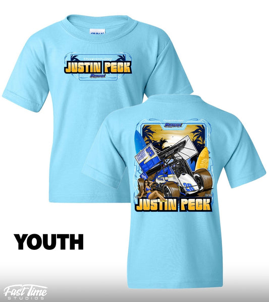 * Pre Order * Pin Up Palms Youth T-Shirt - Carribean Blue