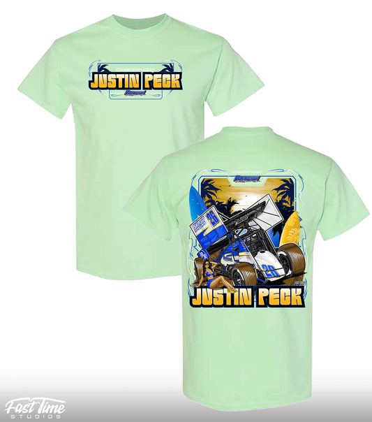 * Pre Order * Pin Up Palms T-Shirt - Mint Green