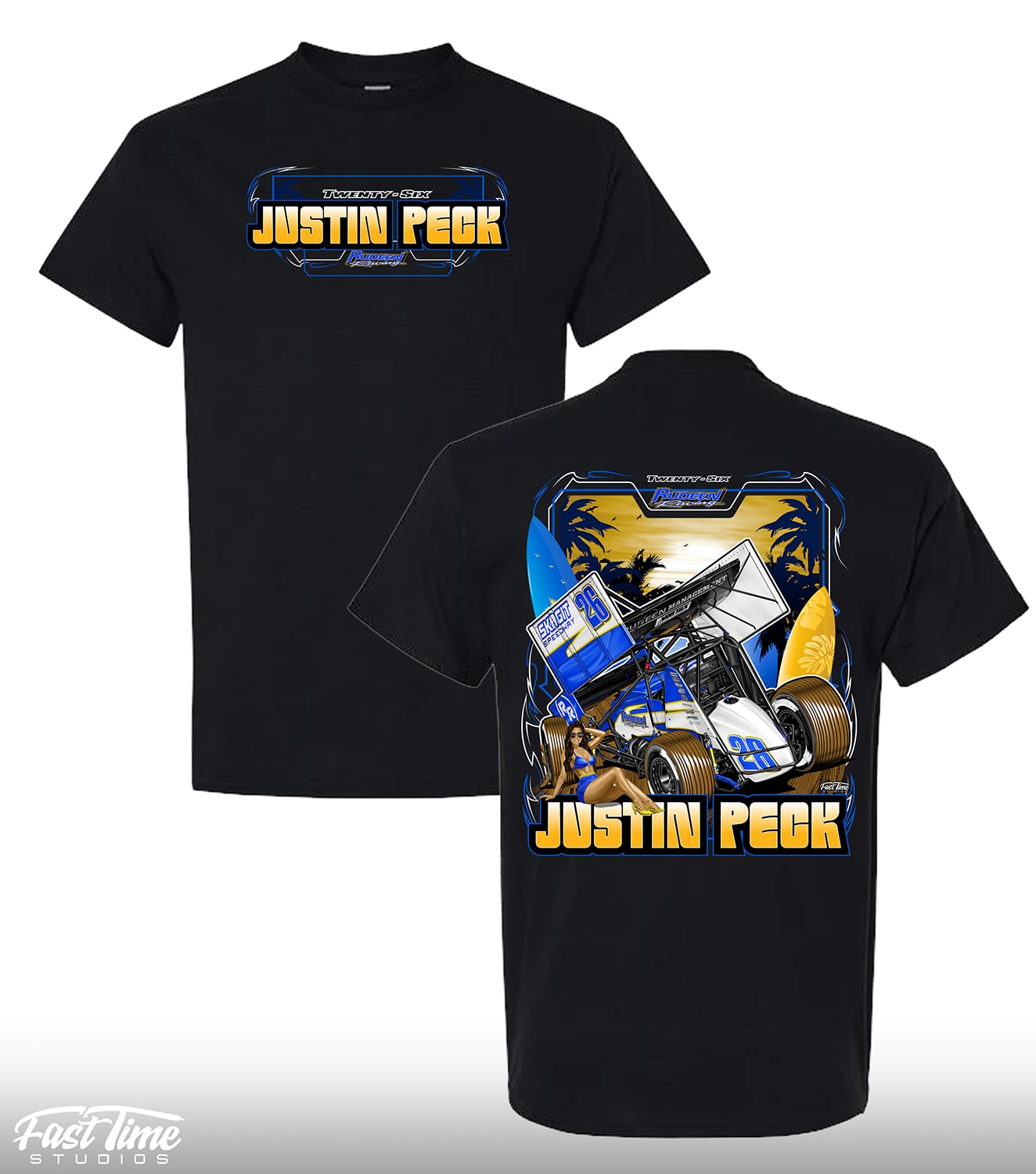 * Pre Order * Pin Up Palms T-Shirt - Black